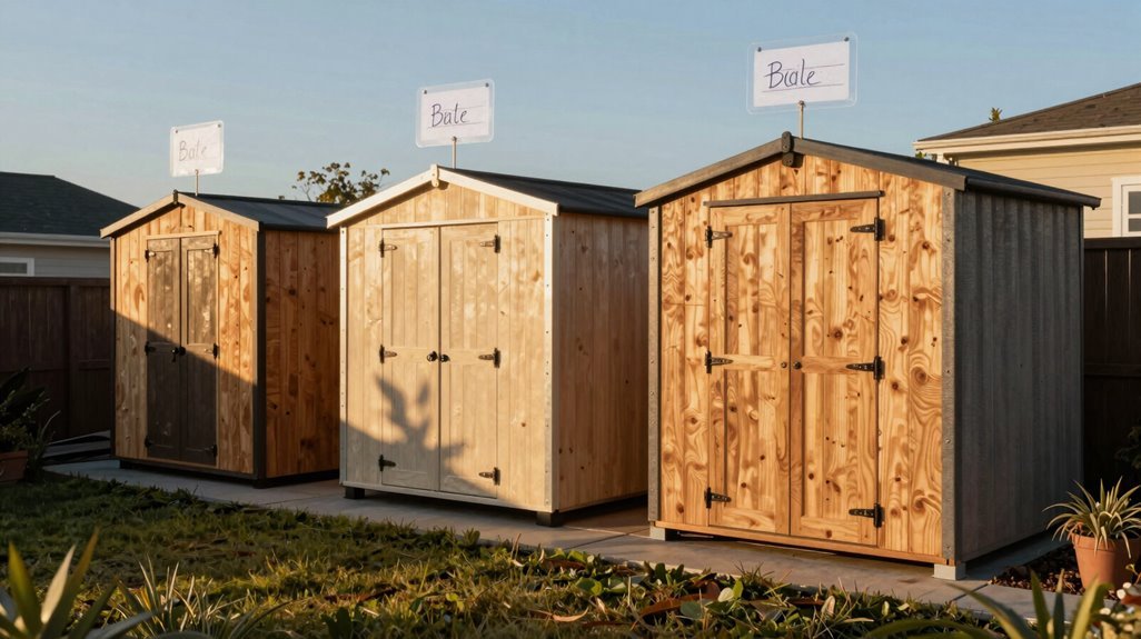 shed pricing save vs splurge