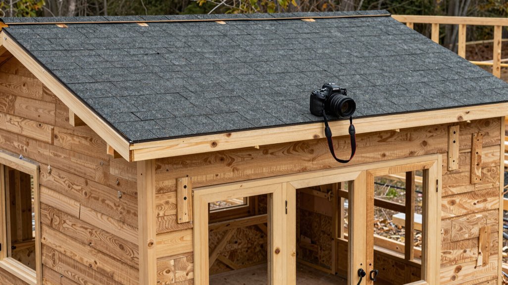 Step 1: Build a Utility Shed in 10 Steps From Foundation to Roof 8 siding trim shingles sequence