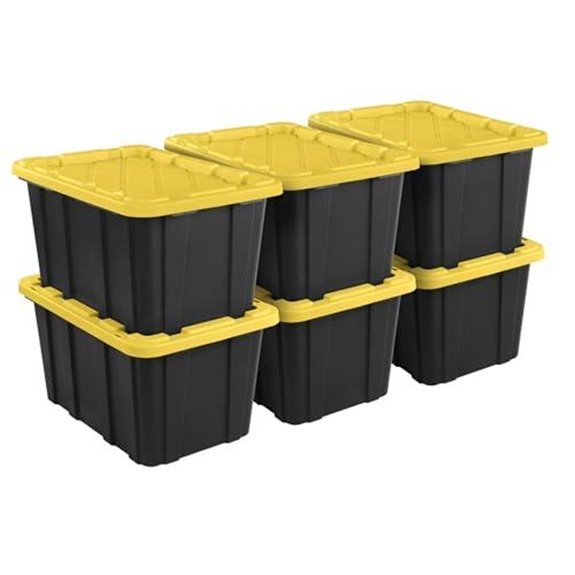six pack of pomiler 27 gallon totes