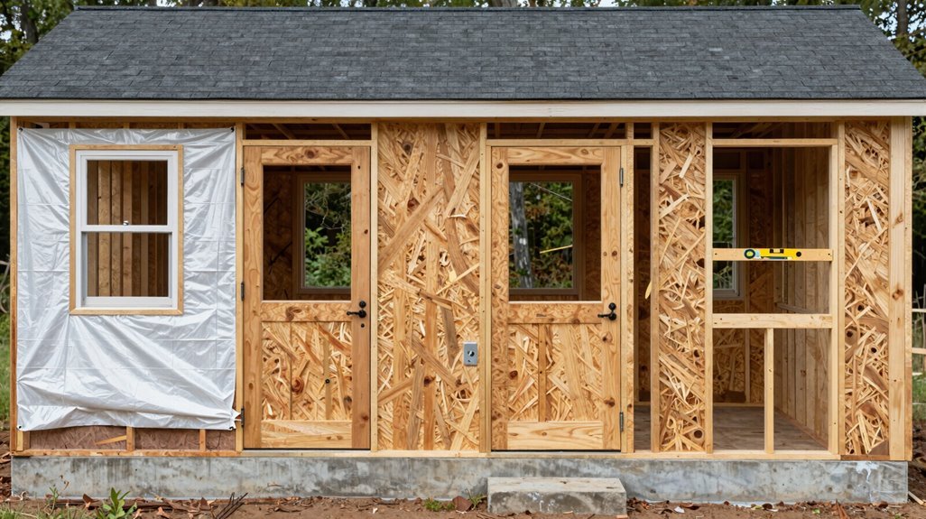 Step 1: Build a Utility Shed in 10 Steps From Foundation to Roof 9 square hinge load shim test