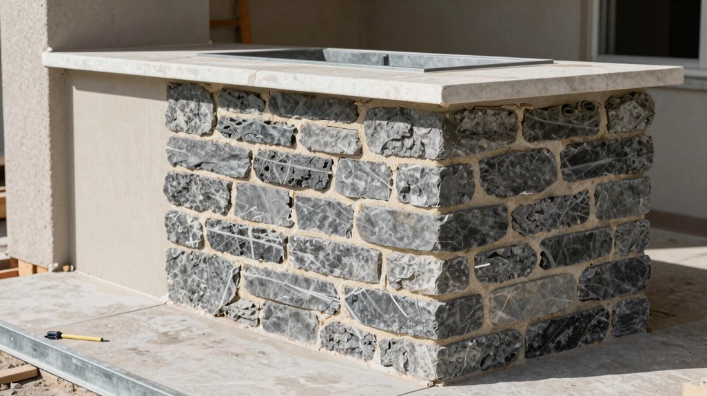 stone veneer installation process described