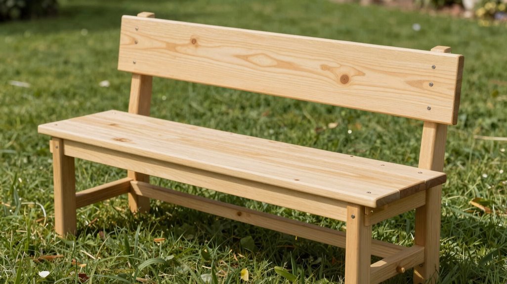 How to Make a Garden Bench? 5 sturdy angled stretcher triangulation