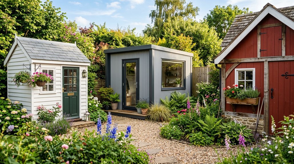 three shed types for backyards