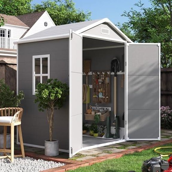 udpatio 6x4 outdoor resin shed