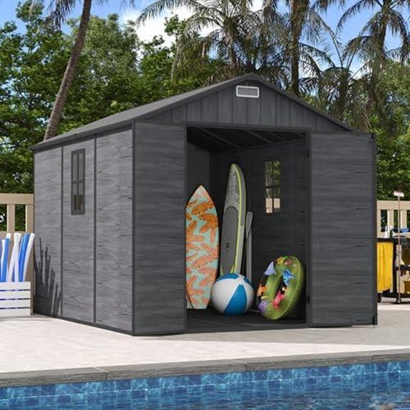 udpatio 8x10 resin shed