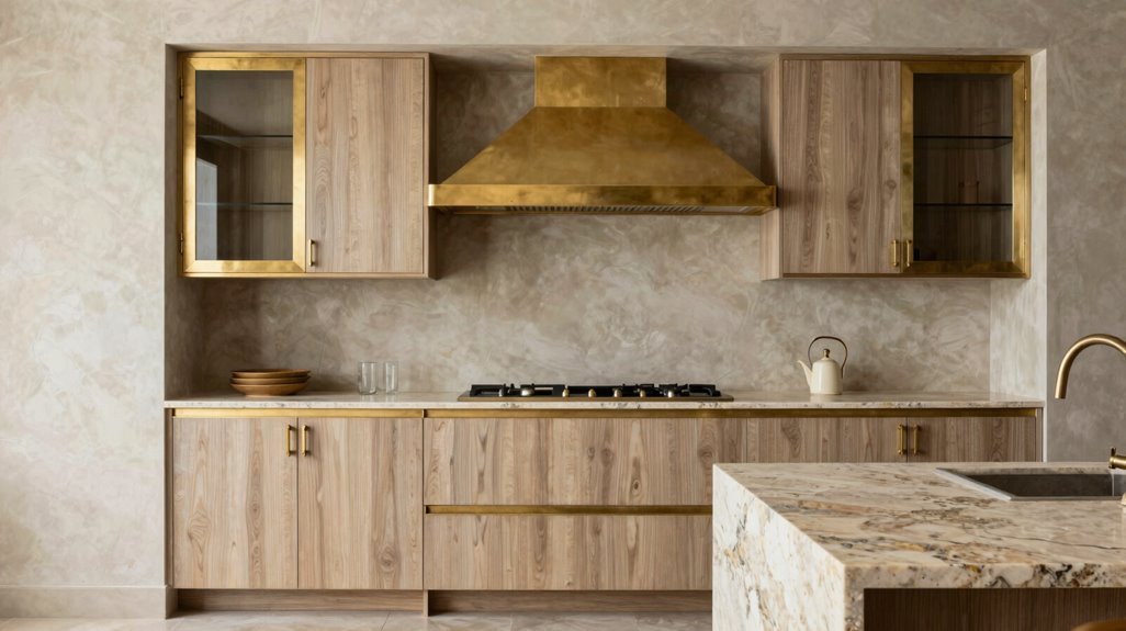 3 Luxury Kitchen Cabinet Ideas That Redefine Elegance 2 unlacquered brass living finishes