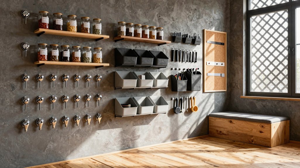 vertical tool storage magnets pegboard