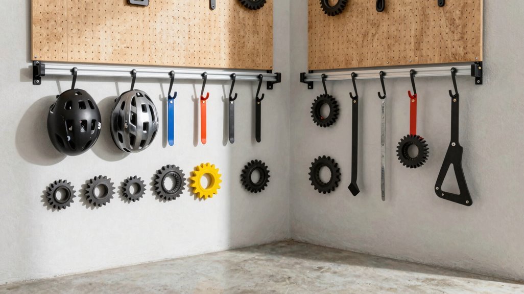 wall mounted track system organization