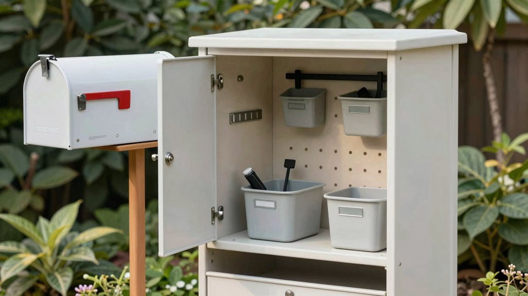 7 Outdoor Garden Tool Storage Ideas That Actually Work 5 weatherproof mailbox tool storage solution