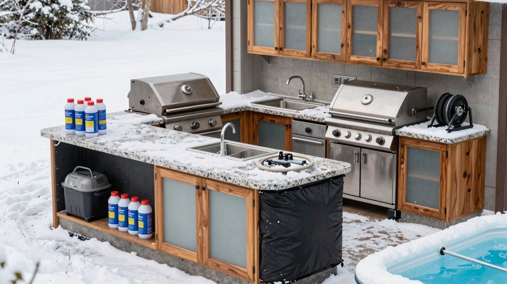 winterize and protect outdoor kitchen