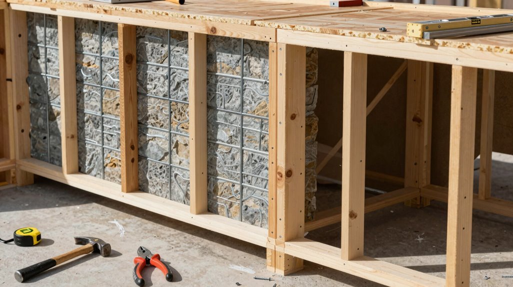 Do It Yourself Outdoor Kitchen Cabinets A Step by Step Build Guide 8 wire lath cement bonding surface