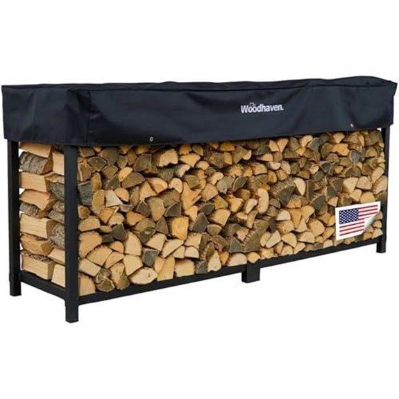 woodhaven 8 foot firewood rack
